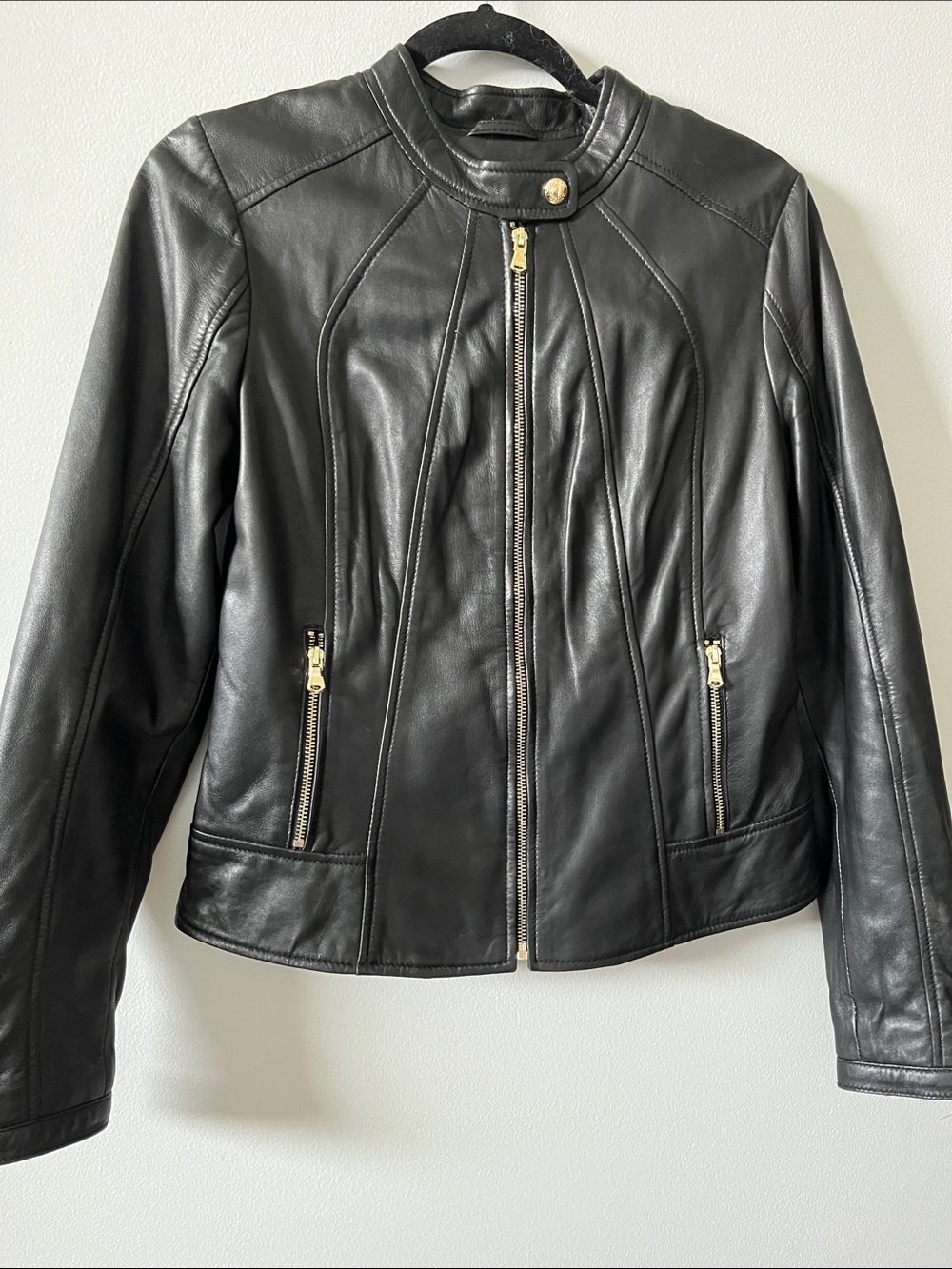 Guess Leather Moto Jacket, Size M